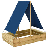 vidaXL Sandbox with roof 160x100x133 cm impregnated pine wood