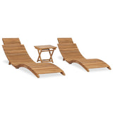 vidaXL 3-Piece Folding Lounge Set Solid Teak Wood