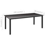 vidaXL 3-delige Tuinset zwart en bruin