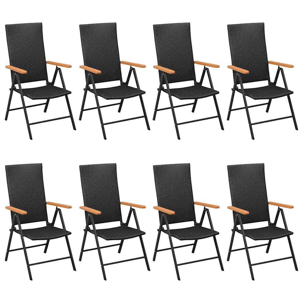 vidaXL 3-delige Tuinset zwart en bruin