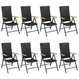 vidaXL 3-delige Tuinset zwart en bruin