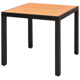 vidaXL 3-delige Tuinset PVC-rattan zwart
