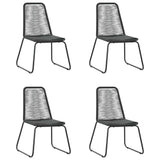 vidaXL 3-delige Tuinset PVC-rattan zwart