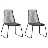 vidaXL 3-delige Tuinset PVC-rattan zwart