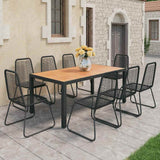 vidaXL 3-delige Tuinset PVC-rattan zwart