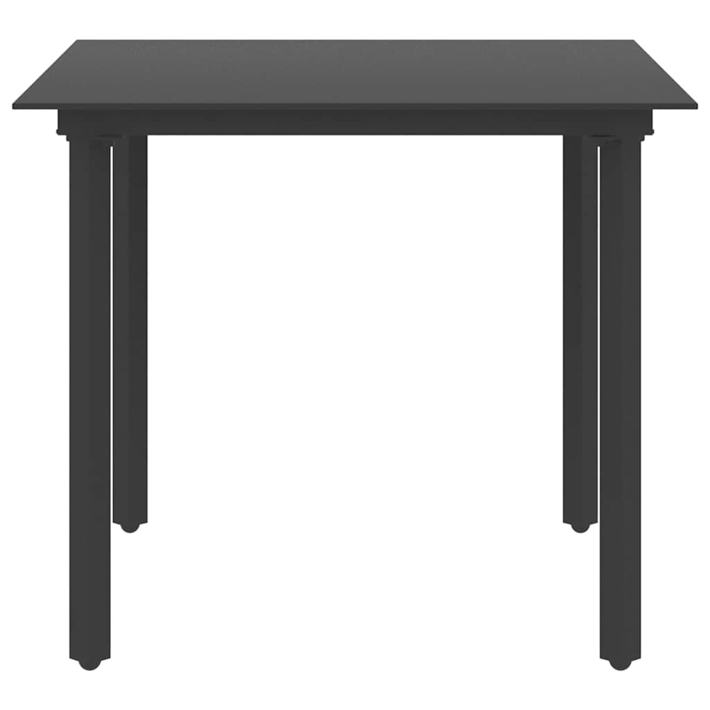 vidaXL 3-delige Tuinset PVC-rattan zwart