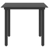 vidaXL 3-delige Tuinset PVC-rattan zwart