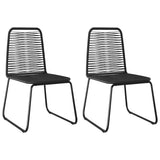 vidaXL 3-delige Tuinset PVC-rattan zwart