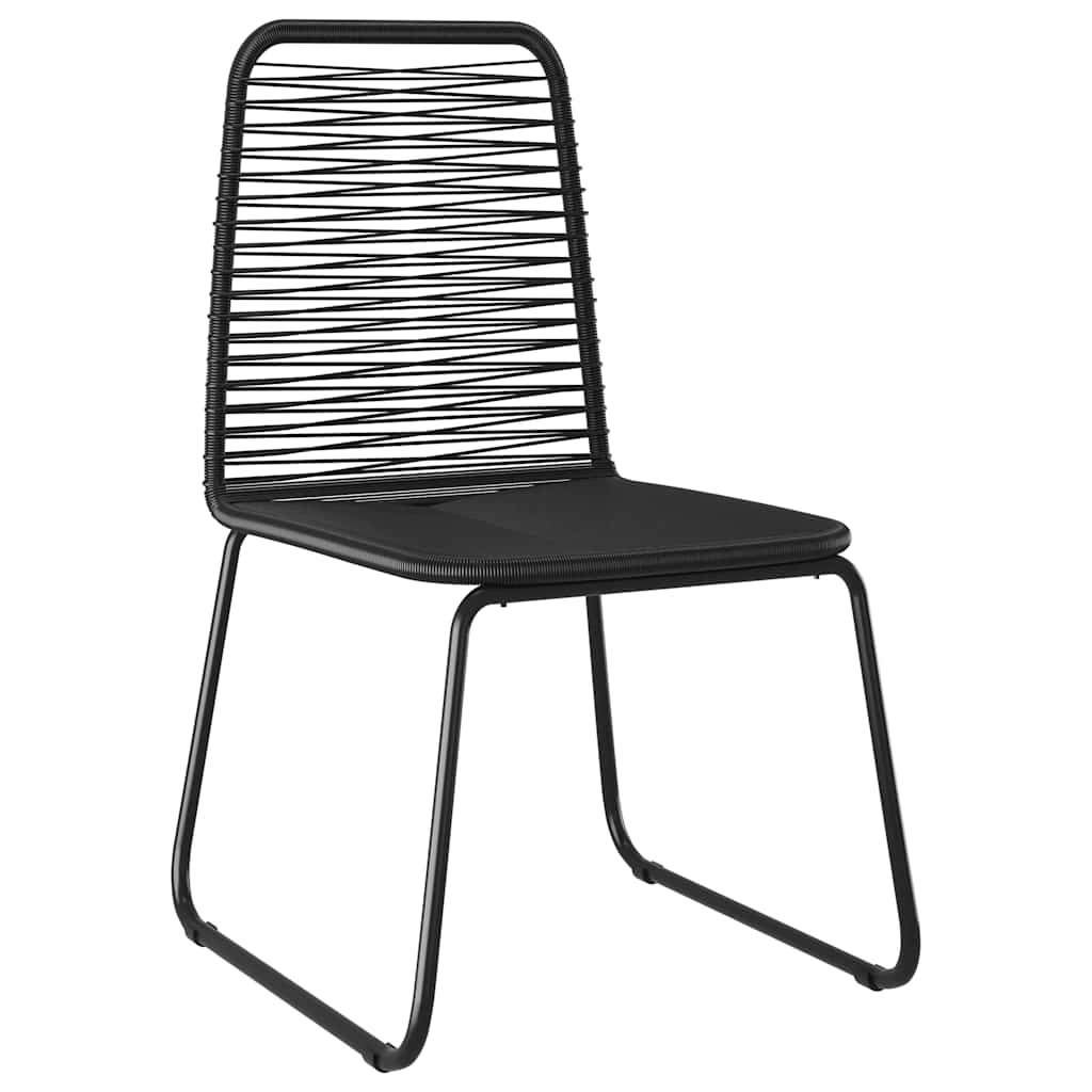 vidaXL 3-delige Tuinset PVC-rattan zwart