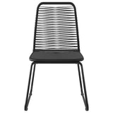 vidaXL 3-delige Tuinset PVC-rattan zwart