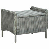 vidaXL 3-Piece Lounge Set with Cushions Poly Rattan Dark Grey