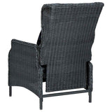 vidaXL 9-delige Tuinset met kussens poly rattan donkergrijs