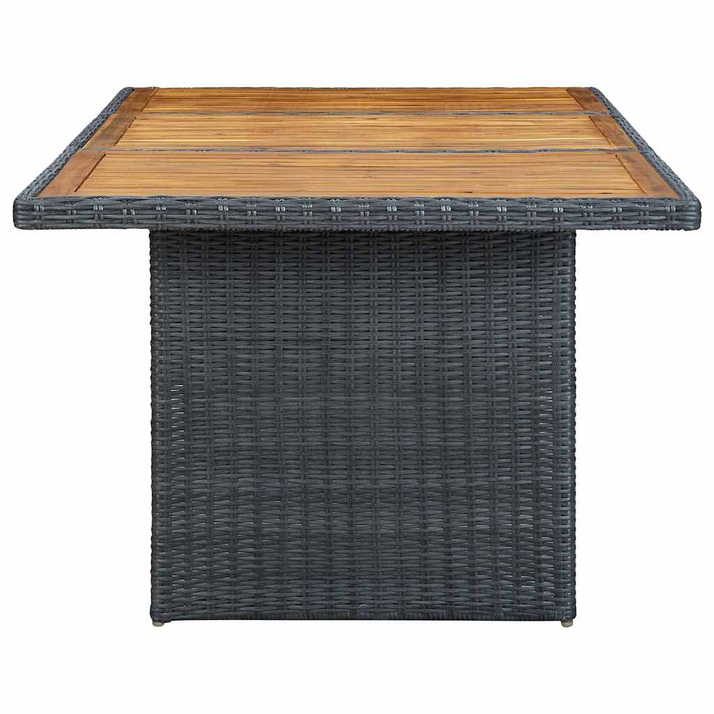 vidaXL 7-delige Tuinset met kussens poly rattan donkergrijs