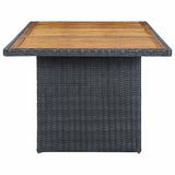 vidaXL 7-delige Tuinset met kussens poly rattan donkergrijs