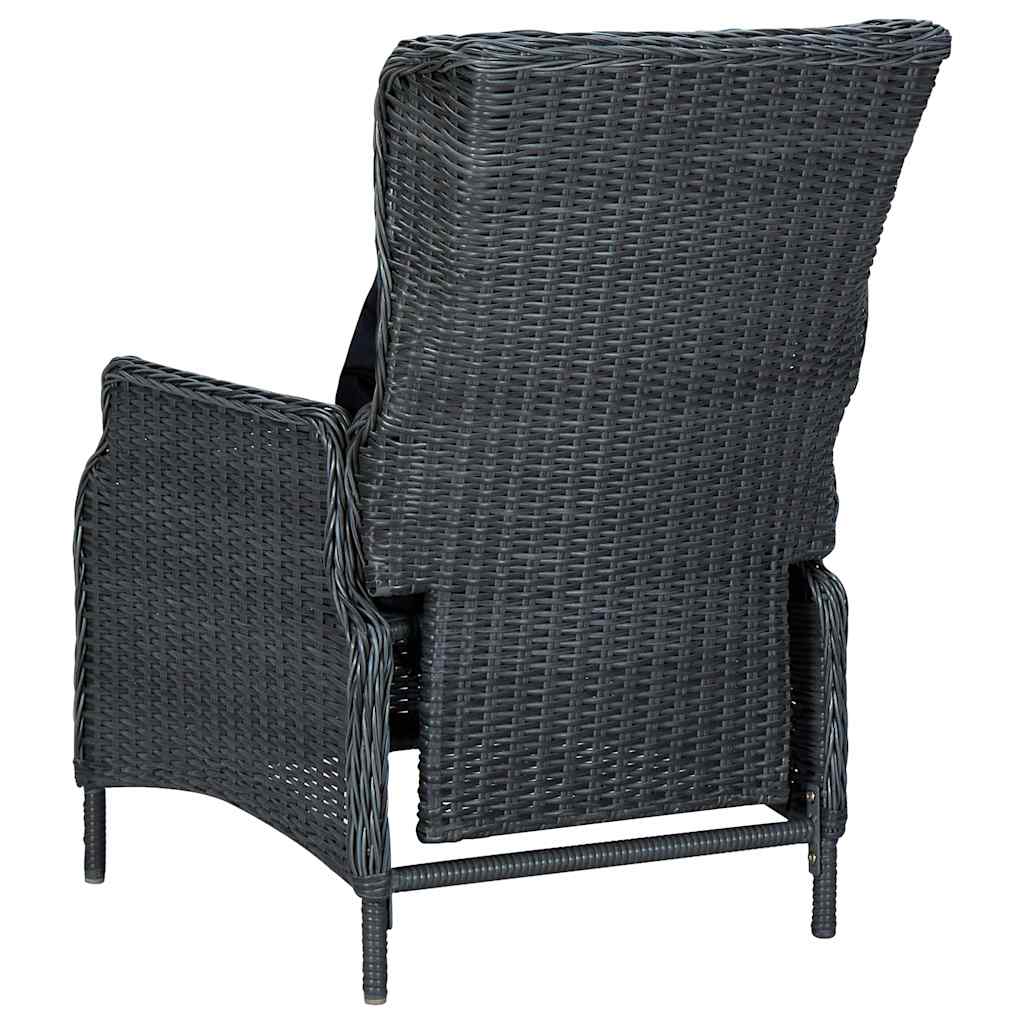 vidaXL 9-delige Tuinset met kussens poly rattan donkergrijs