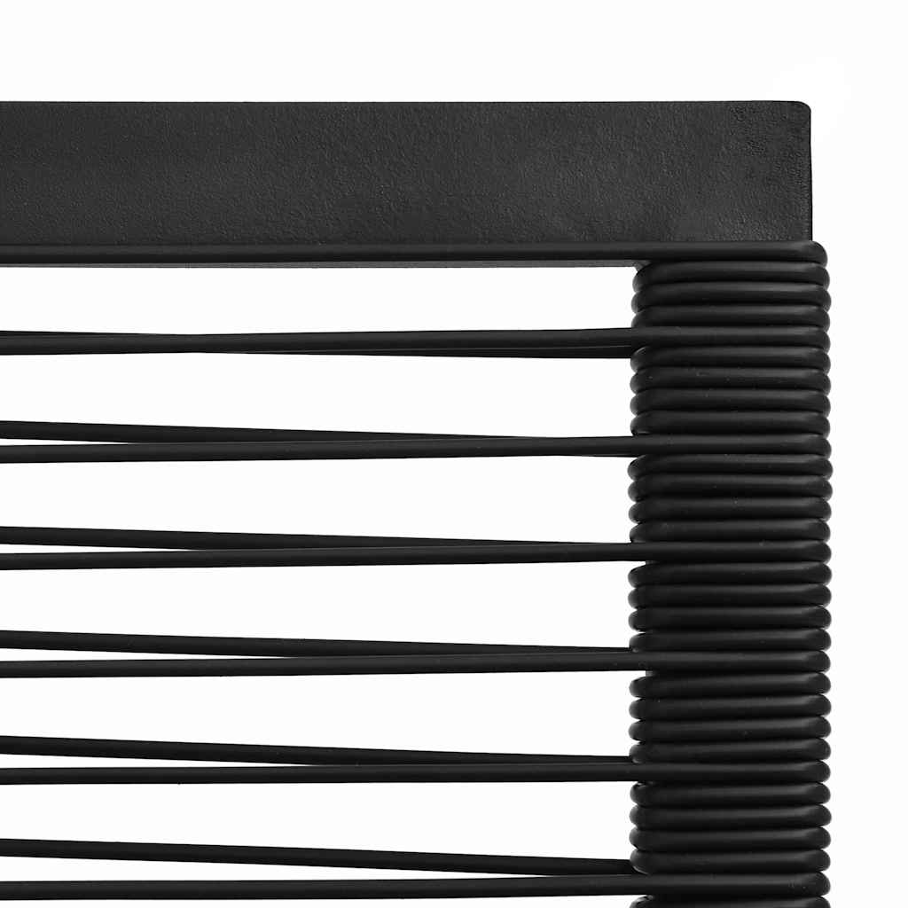 vidaXL 3-Piece Garden Lounge Set Poly Rattan Black