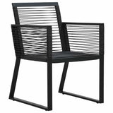 vidaXL 3-Piece Garden Lounge Set Poly Rattan Black