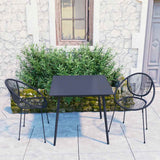 vidaXL 5-delige Tuinset PVC-rattan zwart