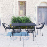 vidaXL 5-delige Tuinset PVC-rattan zwart