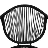 vidaXL 5-delige Tuinset PVC-rattan zwart