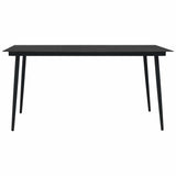 vidaXL 5-delige Tuinset PVC-rattan zwart