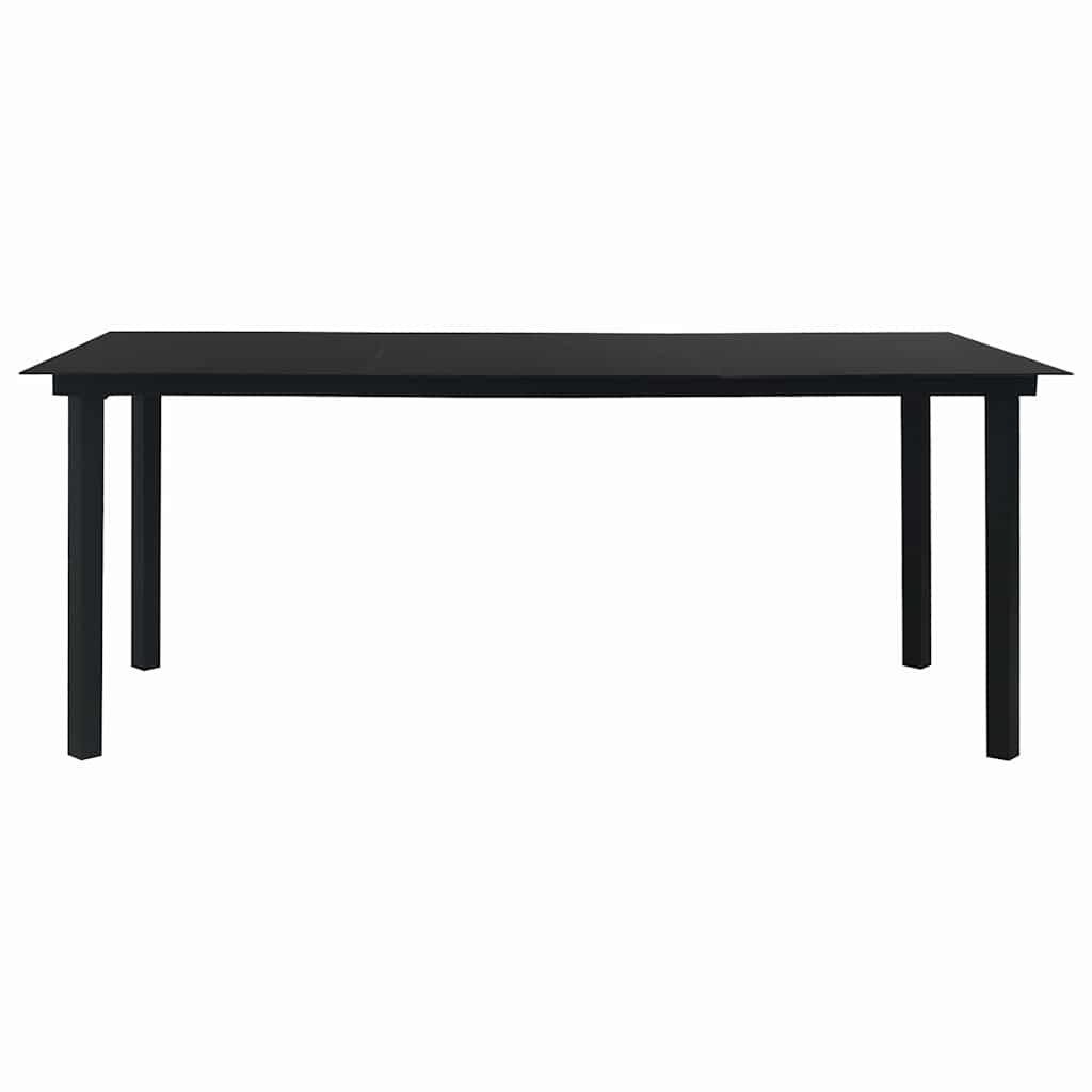 vidaXL 3-delige Tuinset PVC-rattan zwart