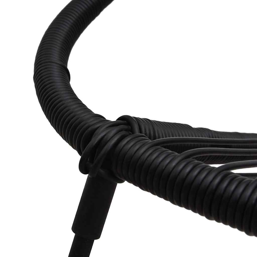 vidaXL 3-delige Tuinset PVC-rattan zwart