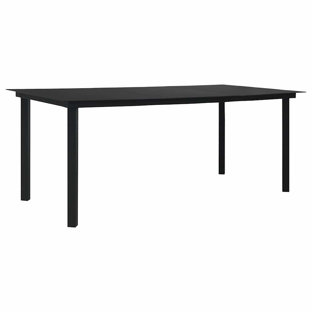 vidaXL 3-delige Tuinset PVC-rattan zwart
