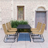 vidaXL 3-delige Tuinset poly rattan en glas