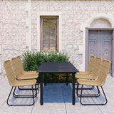 vidaXL 3-delige Tuinset poly rattan en glas