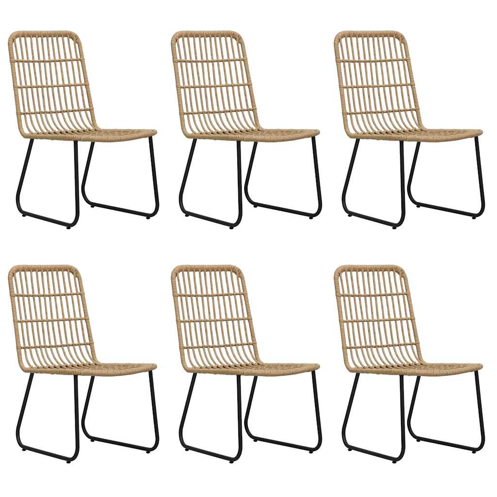 vidaXL 3-delige Tuinset poly rattan en glas