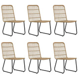 vidaXL 3-delige Tuinset poly rattan en glas