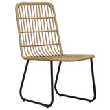 vidaXL 3-delige Tuinset poly rattan en glas