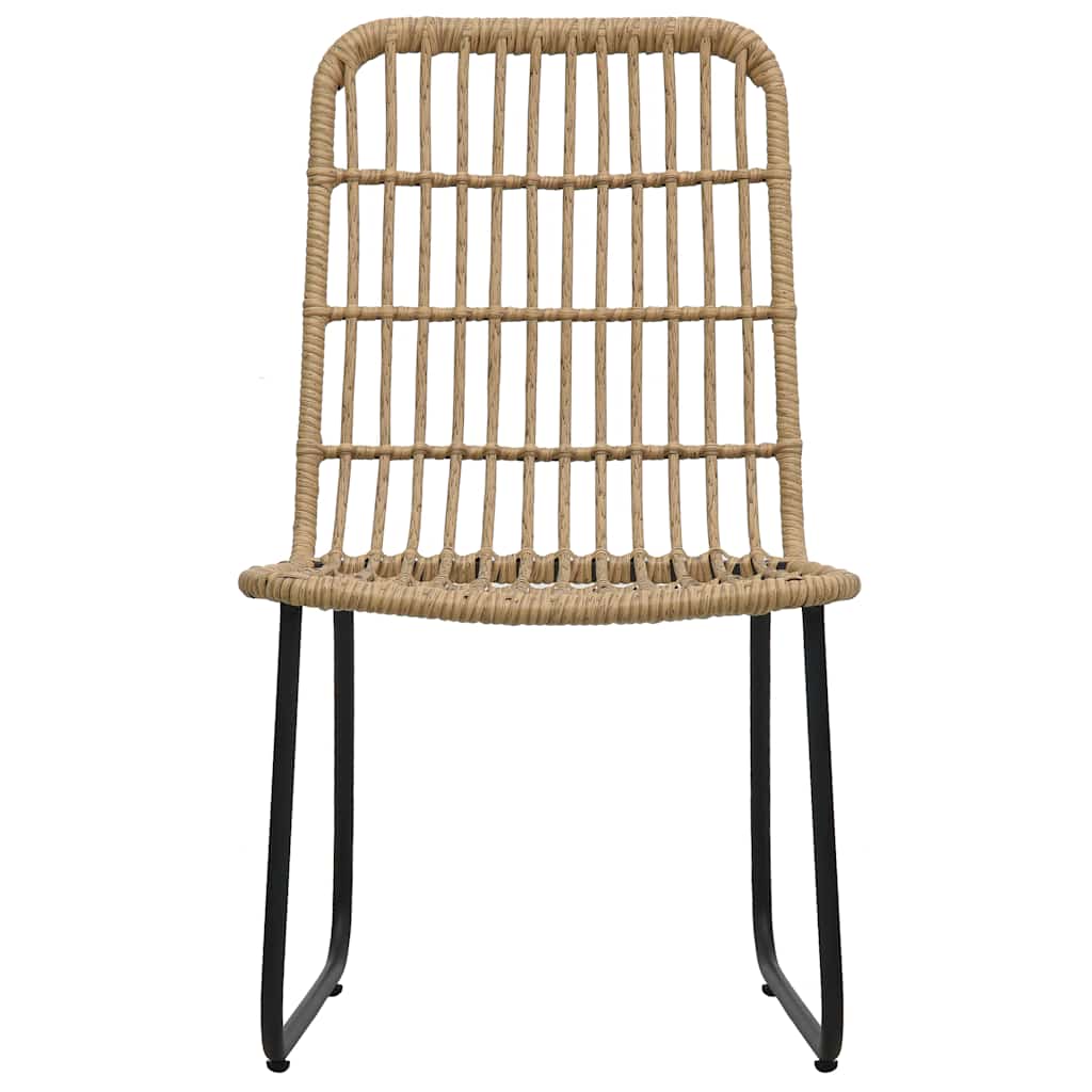 vidaXL 3-delige Tuinset poly rattan en glas