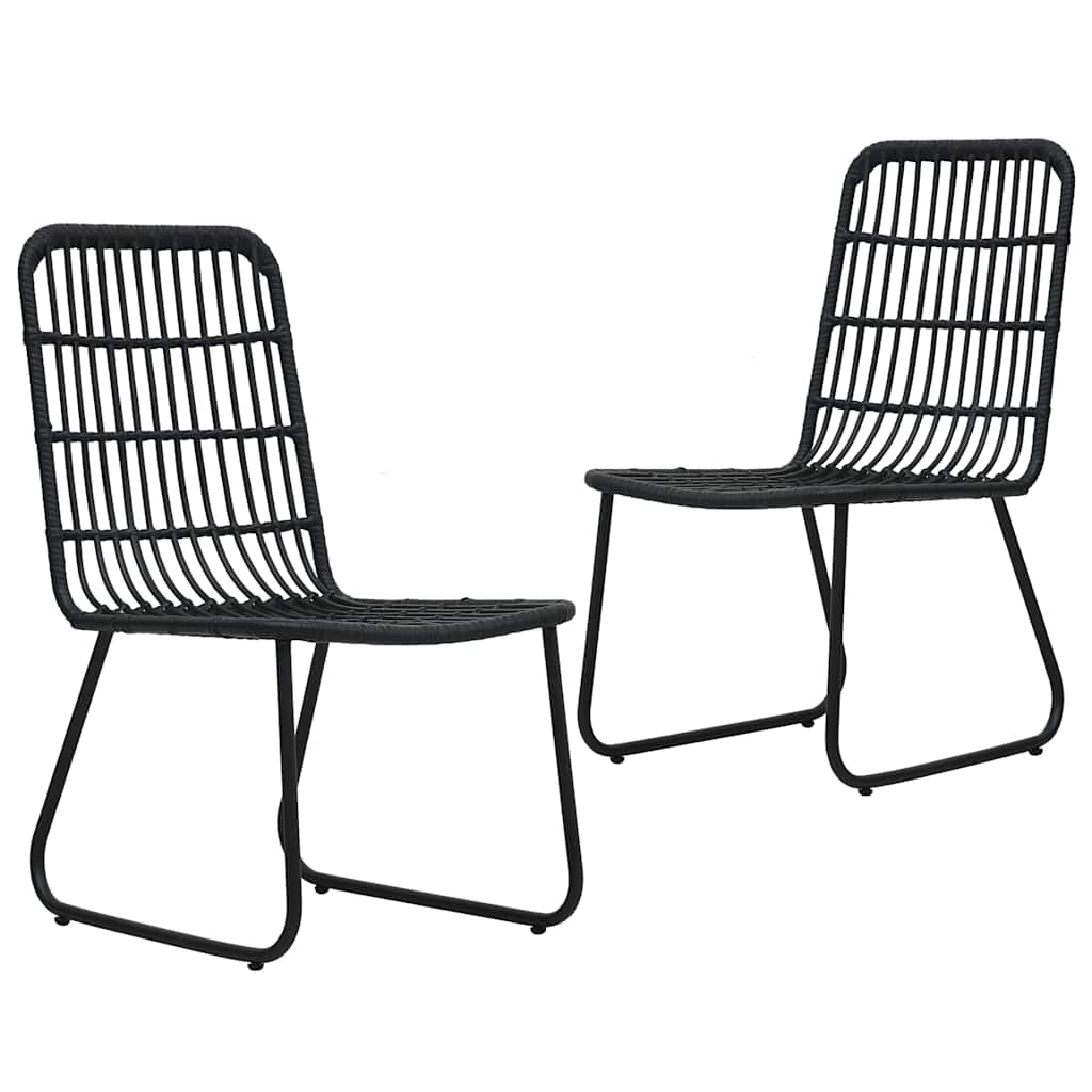 vidaXL 3-delige Tuinset poly rattan en glas