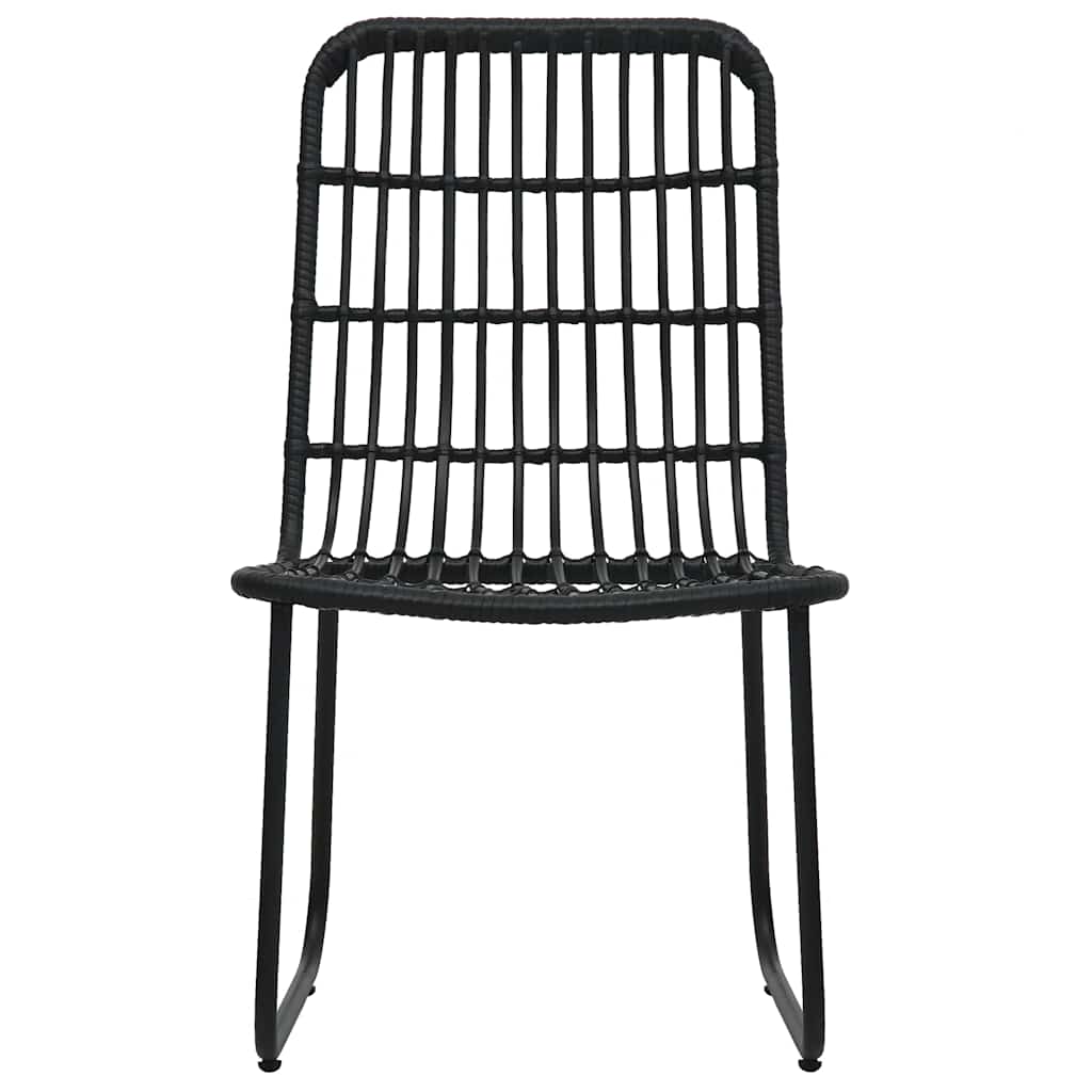 vidaXL 3-delige Tuinset poly rattan en glas