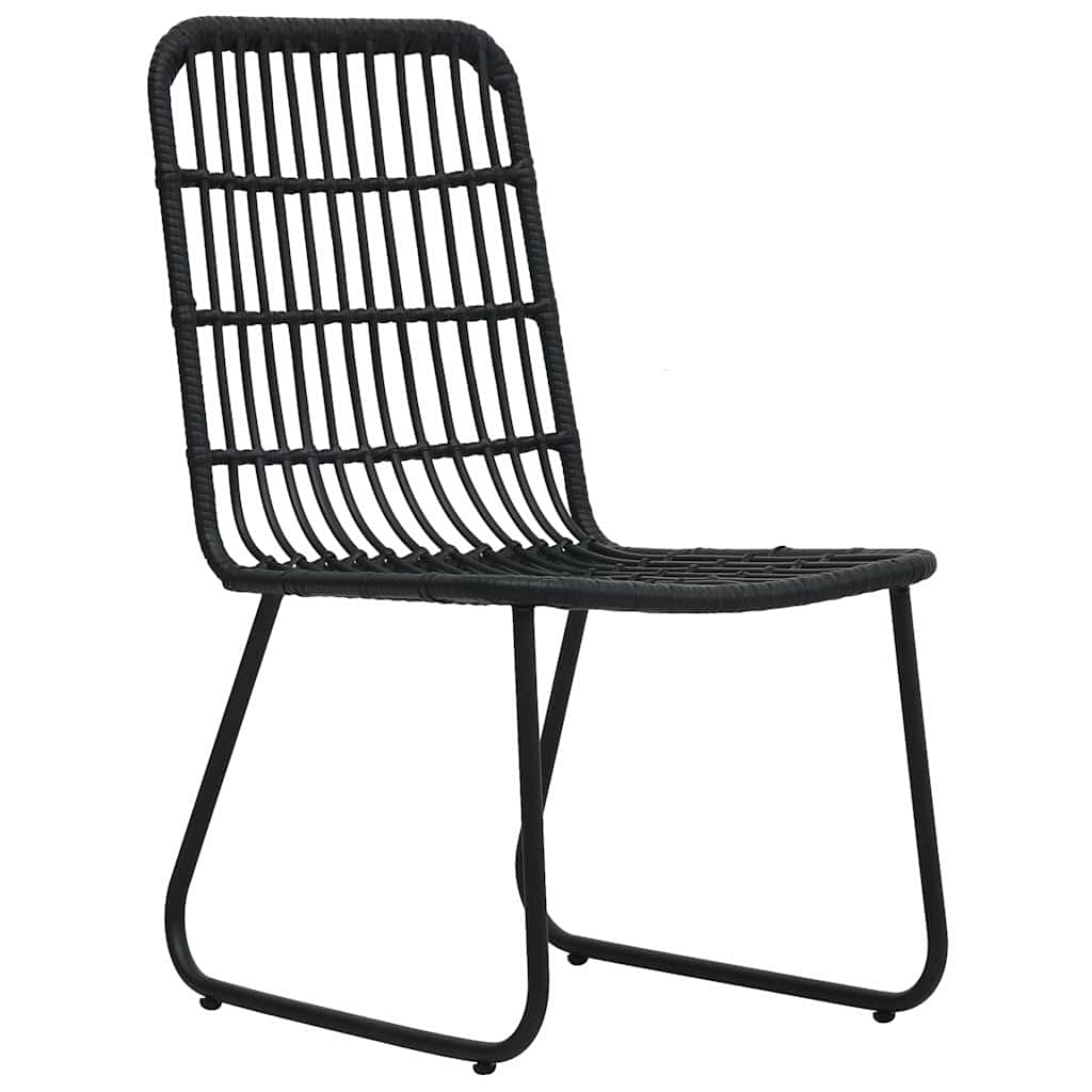 vidaXL 3-delige Tuinset poly rattan en glas