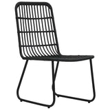 vidaXL 3-delige Tuinset poly rattan en glas
