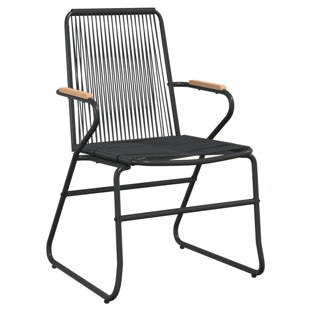vidaXL 3-Piece Garden Lounge Set PVC Rattan Black