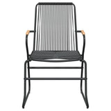 vidaXL 3-Piece Garden Lounge Set PVC Rattan Black