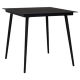 vidaXL 3-Piece Garden Lounge Set PVC Rattan Black