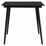 vidaXL 3-Piece Garden Lounge Set PVC Rattan Black