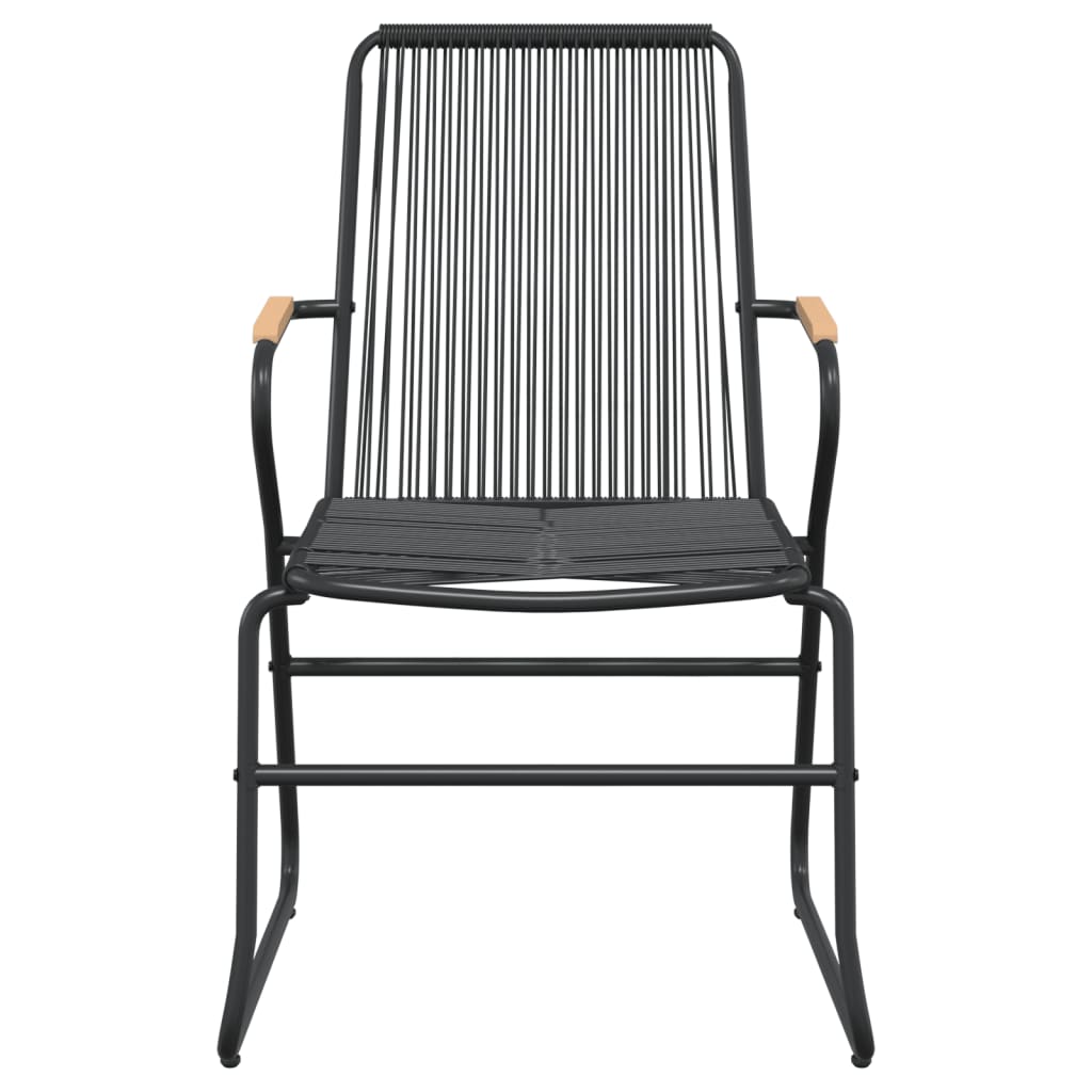 vidaXL 5-delige Tuinset PVC-rattan zwart