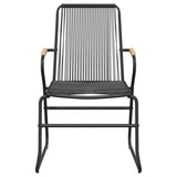 vidaXL 5-delige Tuinset PVC-rattan zwart