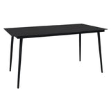 vidaXL 5-delige Tuinset PVC-rattan zwart