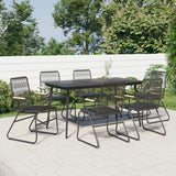 vidaXL 5-delige Tuinset PVC-rattan zwart