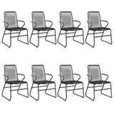 vidaXL 7-delige Tuinset PVC-rattan zwart