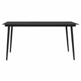 vidaXL 7-delige Tuinset PVC-rattan zwart