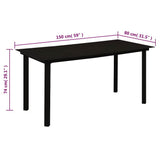 vidaXL 5-delige Tuinset PVC-rattan zwart