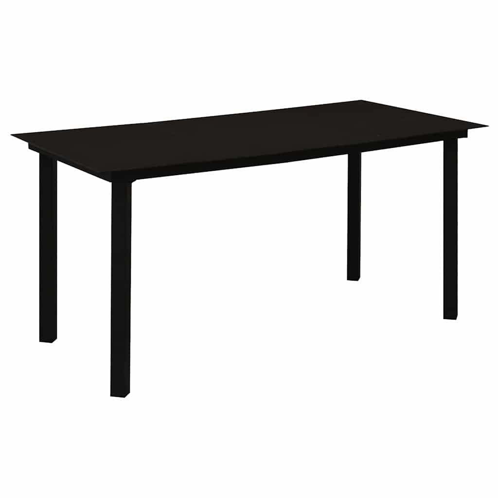 vidaXL 5-delige Tuinset PVC-rattan zwart